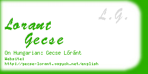 lorant gecse business card