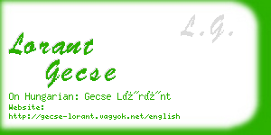 lorant gecse business card